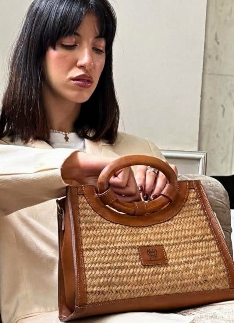 Mini Tote Bag Camel Teinté