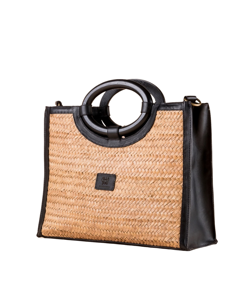 Woody Tote Bag Noir Teinté