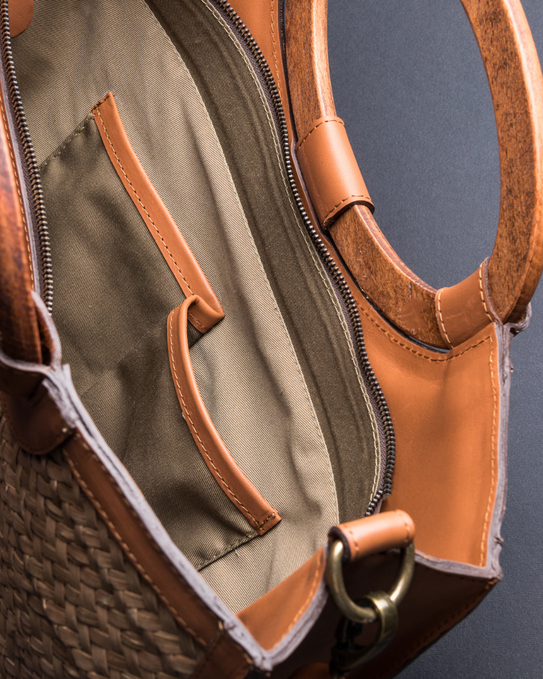 Mini Woody Tote Bag Camel Teinté