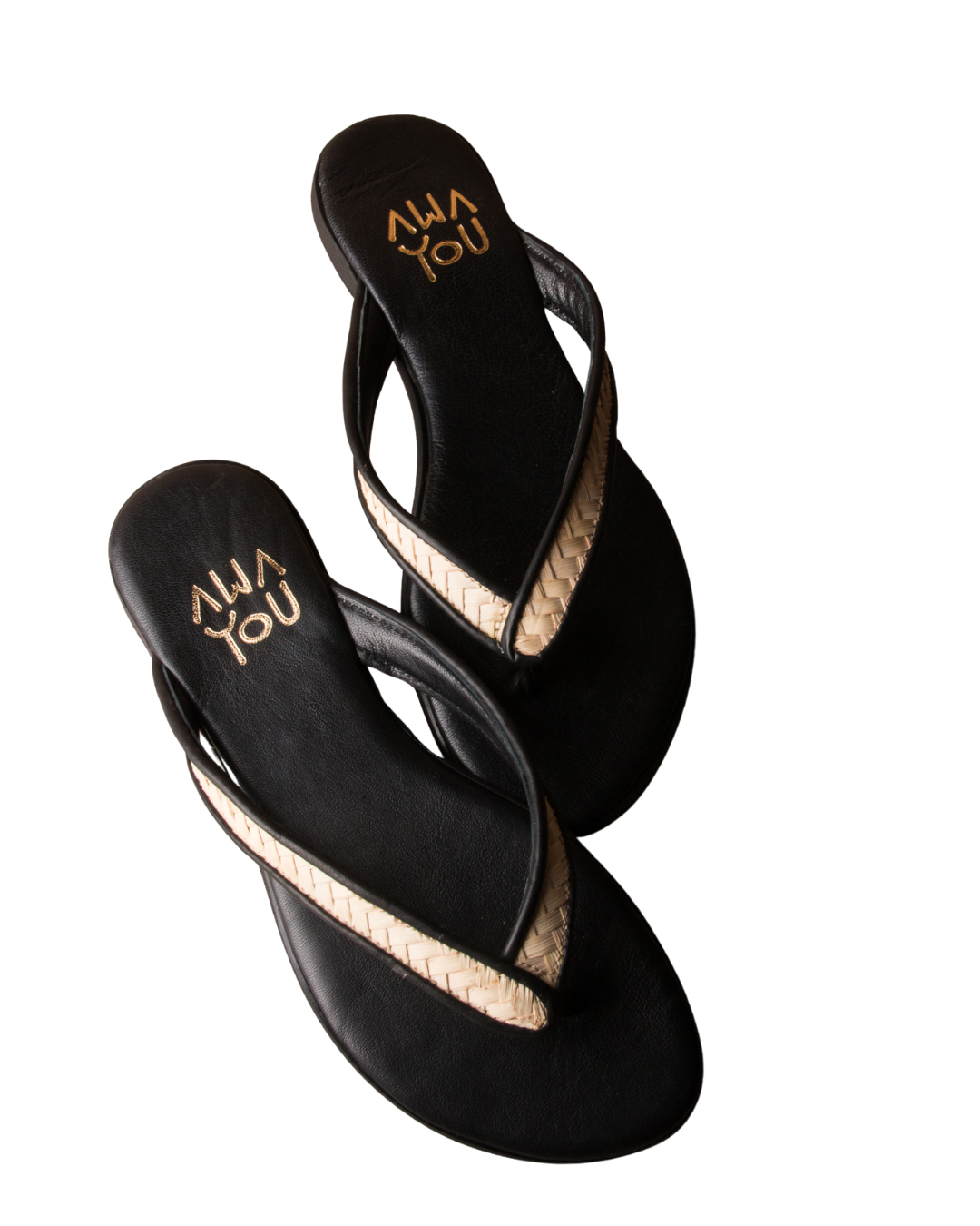 Tongs Palmier Naturel Noir