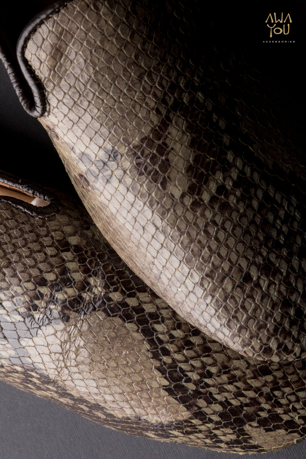 Mule Babouche  Serpent Kaki